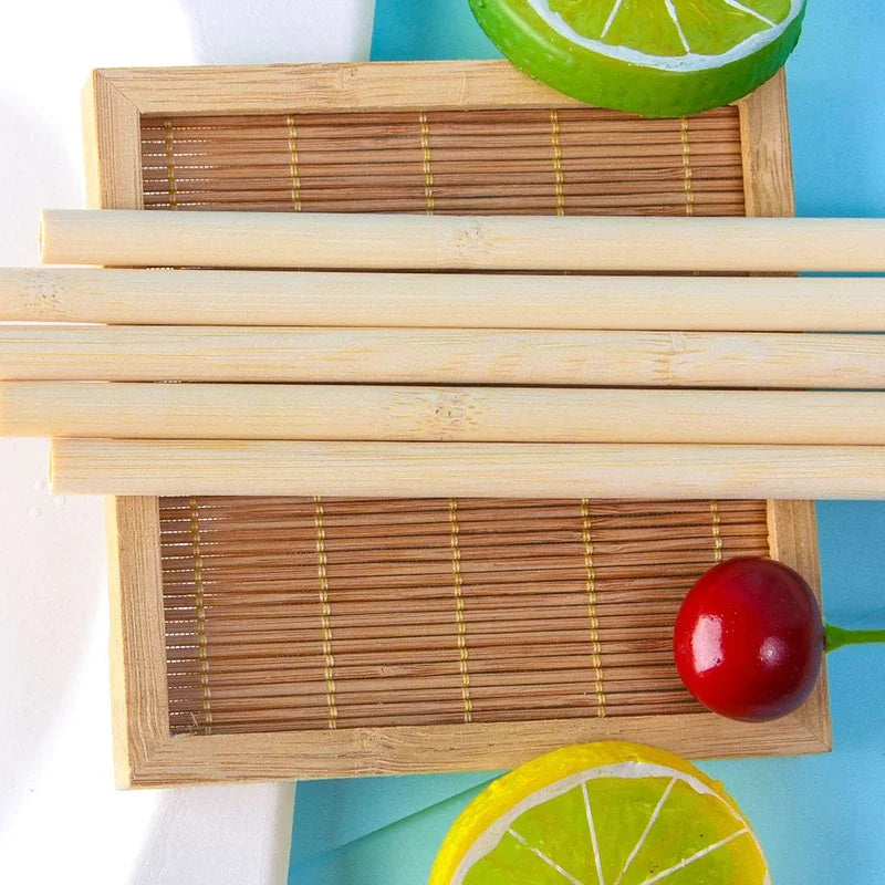 5/10pcs Reusable Bamboo Straws Natural Eco-friendly Bar Accessories