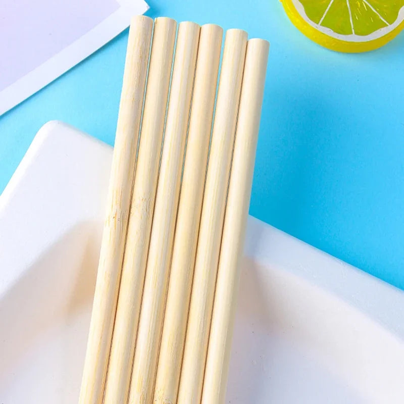 5/10pcs Reusable Bamboo Straws Natural Eco-friendly Bar Accessories