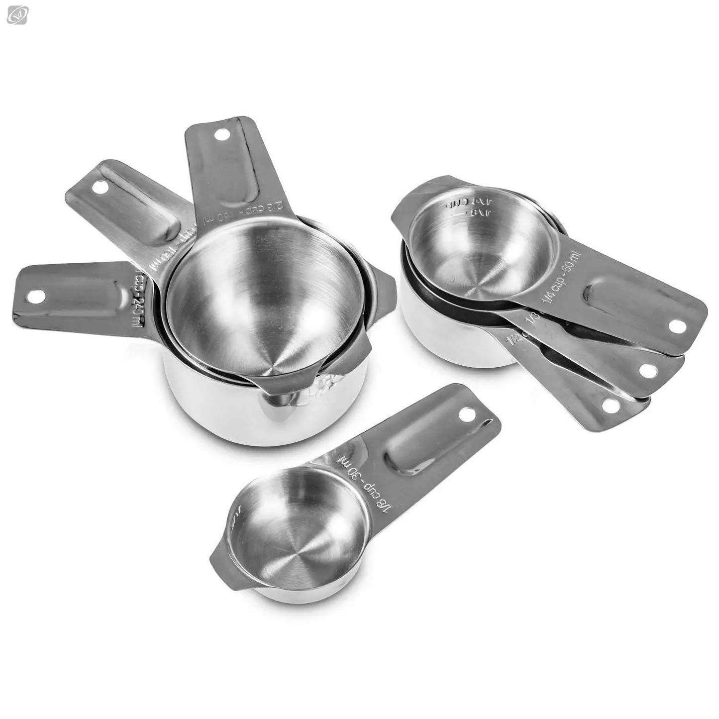 Deluxe Stainless Steel Measuring Cups and Spoons Set- Premium Measure Cups and Tablespoons Stackable Home kitchen