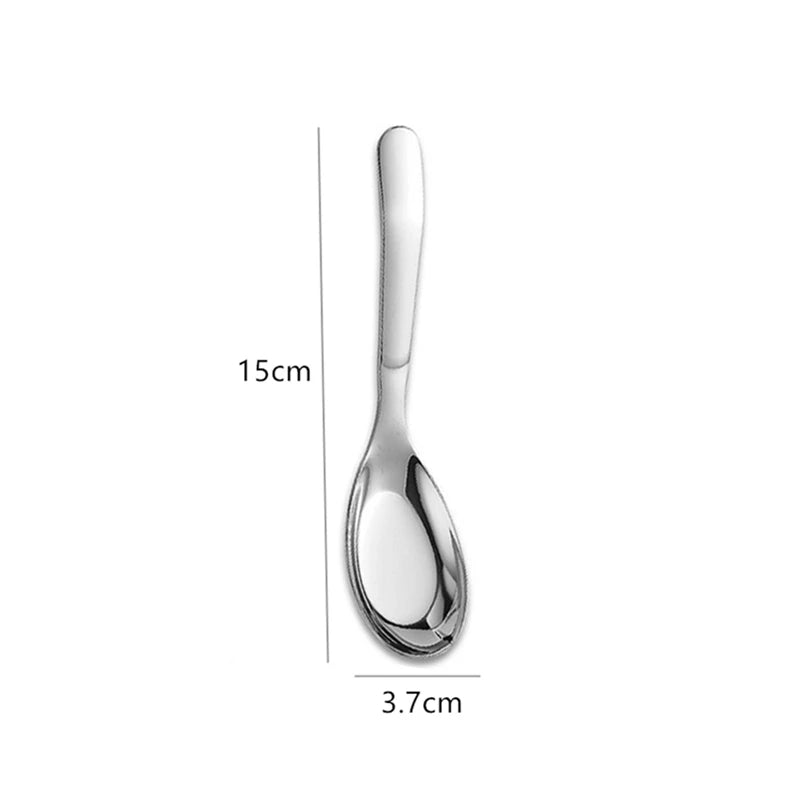 Korean Style Stainless Steel Flat-bottomed Spoon