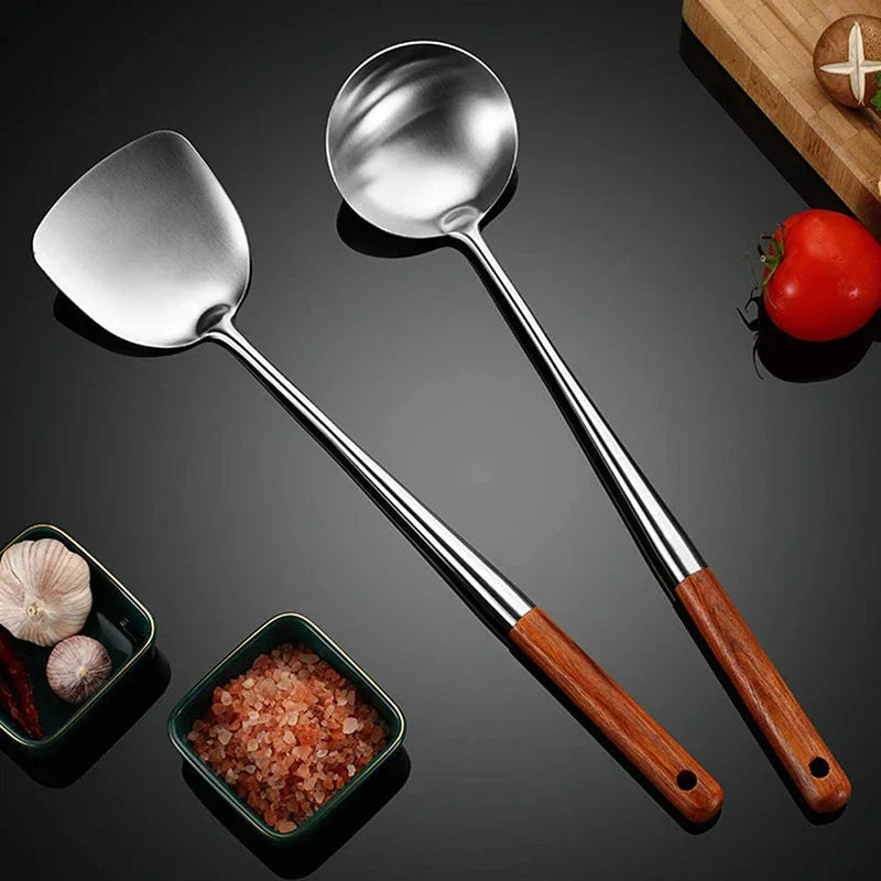 Luxe Design Wok Spatula & Ladle Tool Set
