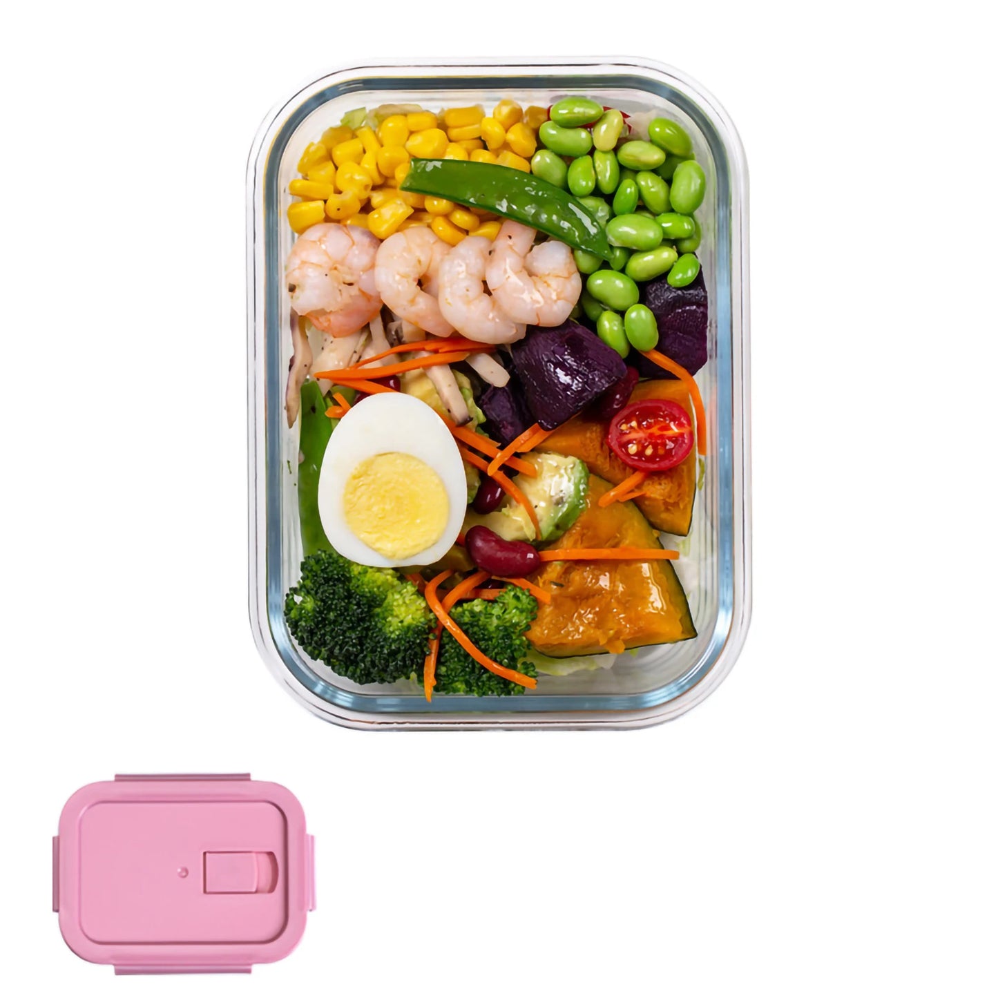 Multi-grid Glass Lunch Box Meal Prep Containers Glass Food Storage Containers With Lids