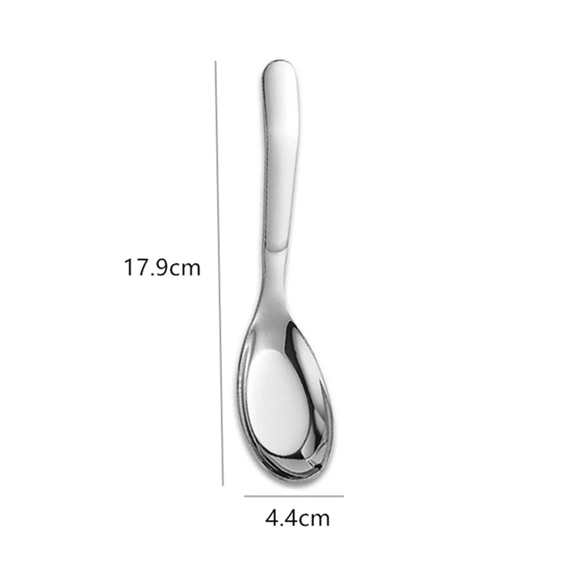 Korean Style Stainless Steel Flat-bottomed Spoon