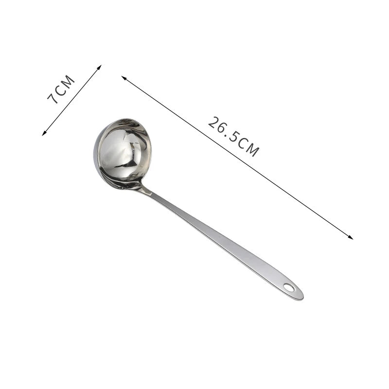 Long Handle Stainless Steel Spoon & Colander Kitchen Utensils