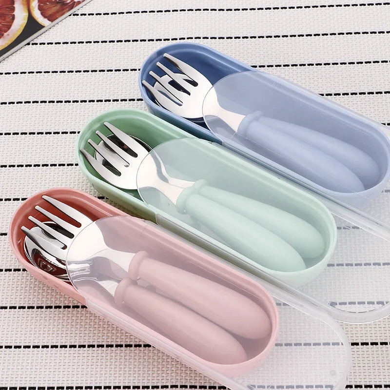 Stainless Steel Toddler Dinnerware Set - Baby Cutlery Set