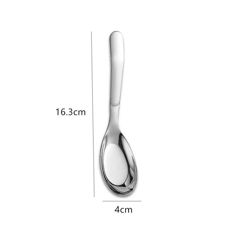 Korean Style Stainless Steel Flat-bottomed Spoon