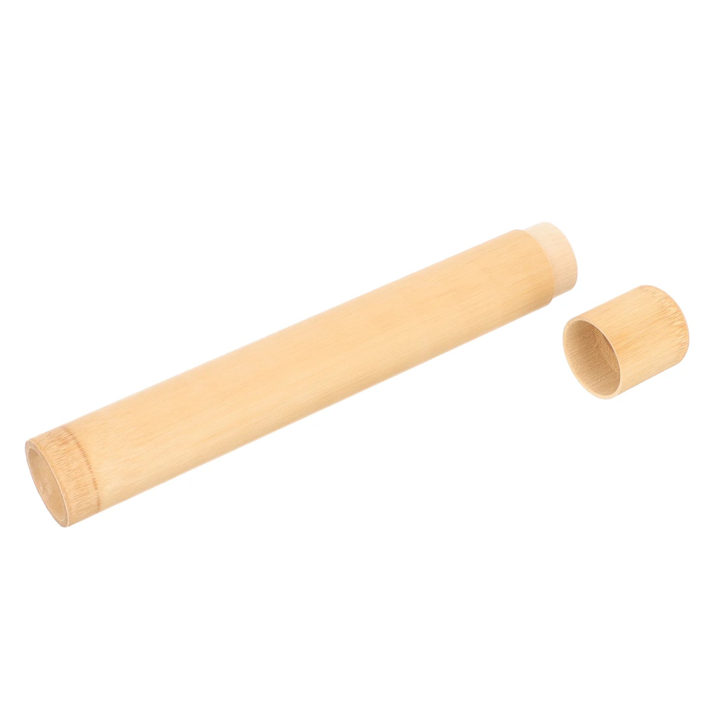 Compact Bamboo Toothbrush Storage Case