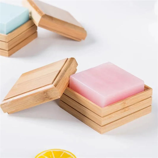 Bamboo Storage Box for Bathroom & Soap Storage
