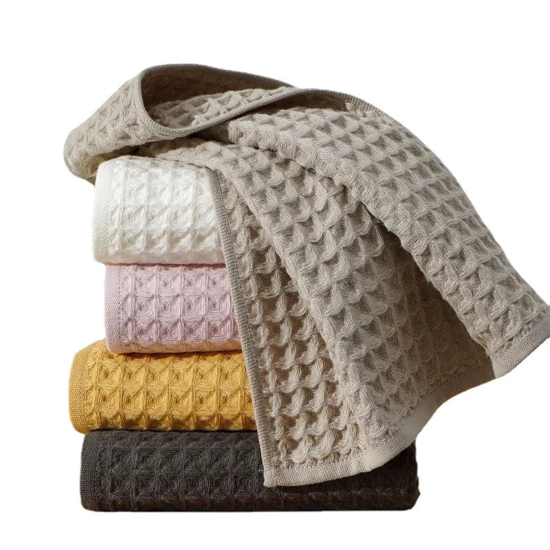 100% Cotton Waffle Bath Towel Set