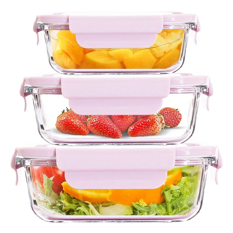 Leak Proof Glass Lunch Box and Meal Prep Containers