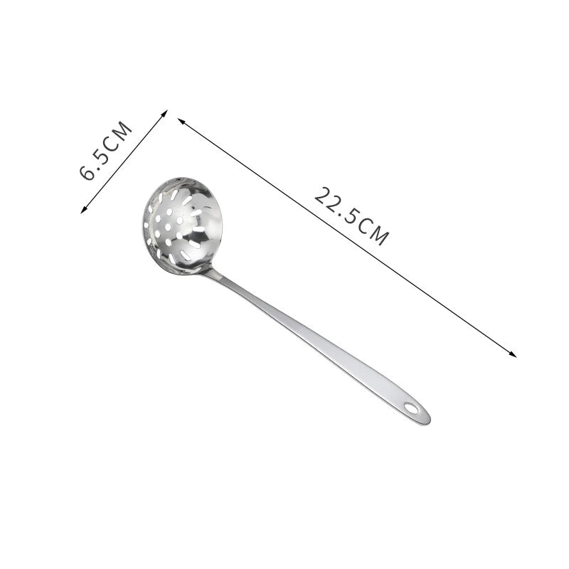 Long Handle Stainless Steel Spoon & Colander Kitchen Utensils
