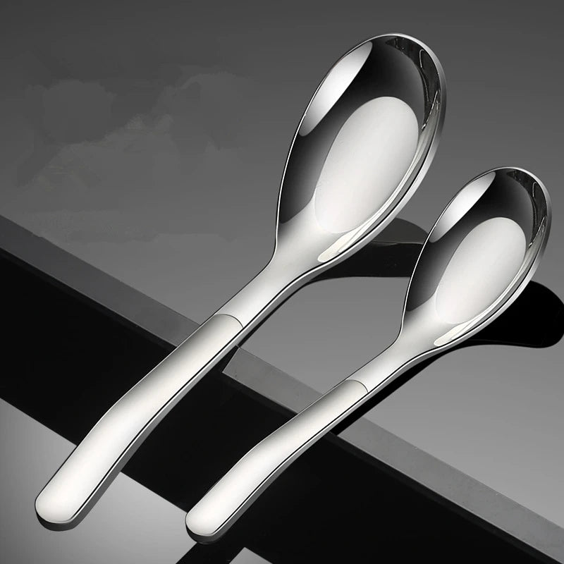 Korean Style Stainless Steel Flat-bottomed Spoon