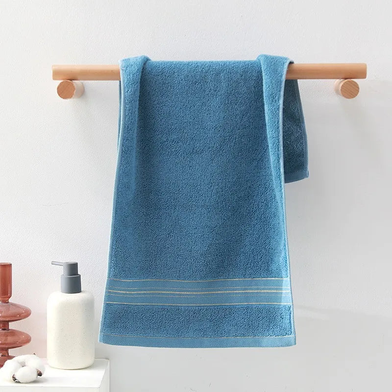 2-Pack Pure Cotton Face Towel with Gold Edging Detail