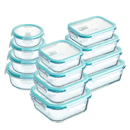 High Borosilicate Glass Lunch Box Microwave Heating Sealed Bento Boxes Fresh-keeping Sealed Insulation Box