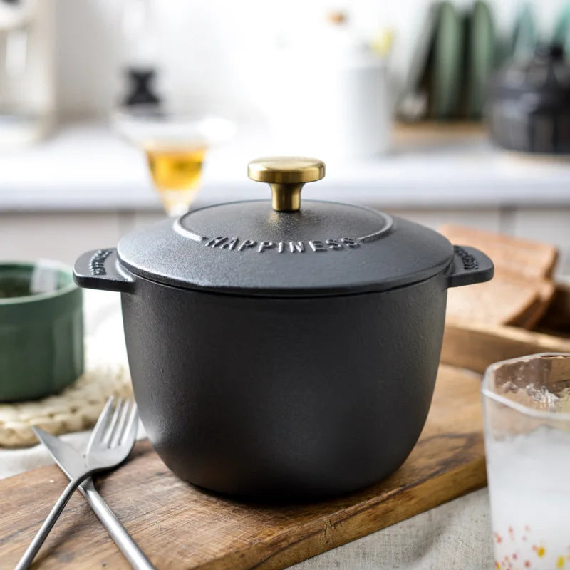 Cast Iron Dutch Oven Rice Cooker 16cm Stew Pot