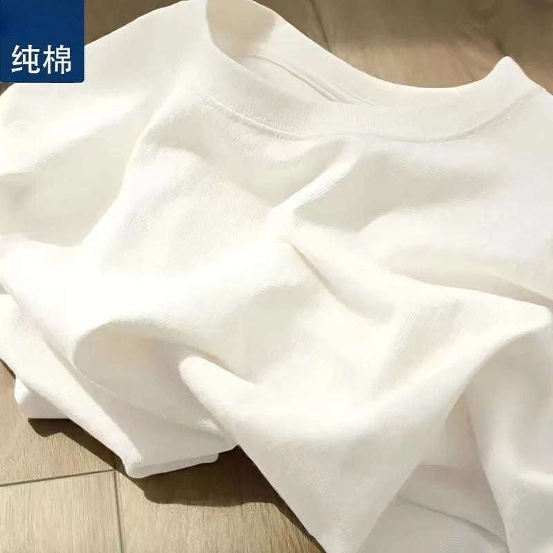 100% Cotton Solid Leisure Short Sleeve T-shirt