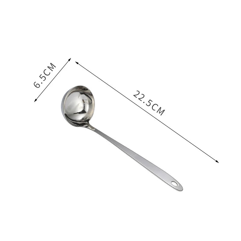 Long Handle Stainless Steel Spoon & Colander Kitchen Utensils