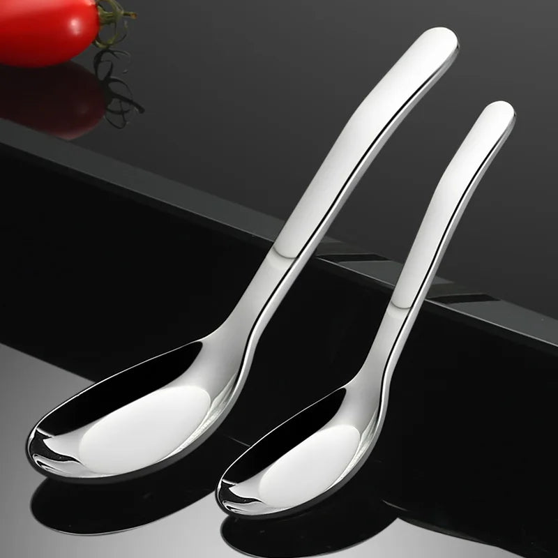 Korean Style Stainless Steel Flat-bottomed Spoon