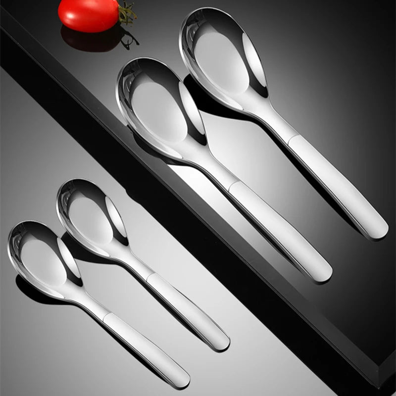 Korean Style Stainless Steel Flat-bottomed Spoon